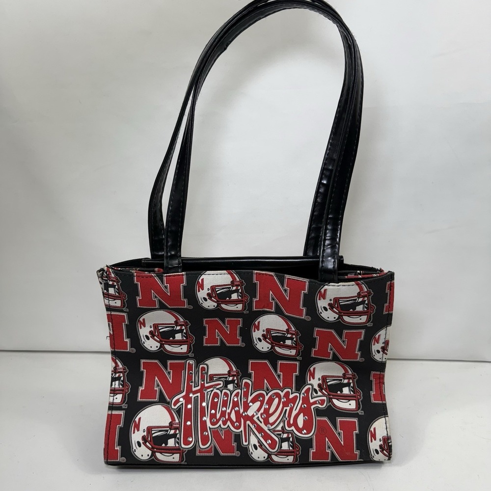 Nebraska Cornhuskers Purse Shoulder Bag Red Black Husker Football‎